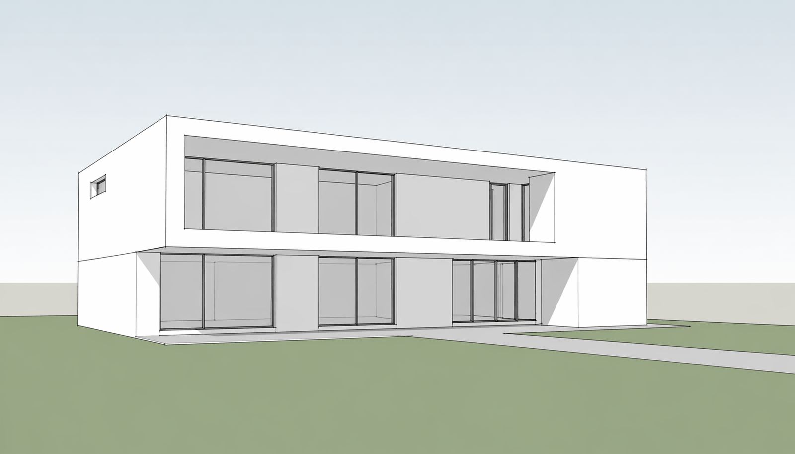Before — SketchUp-style base model