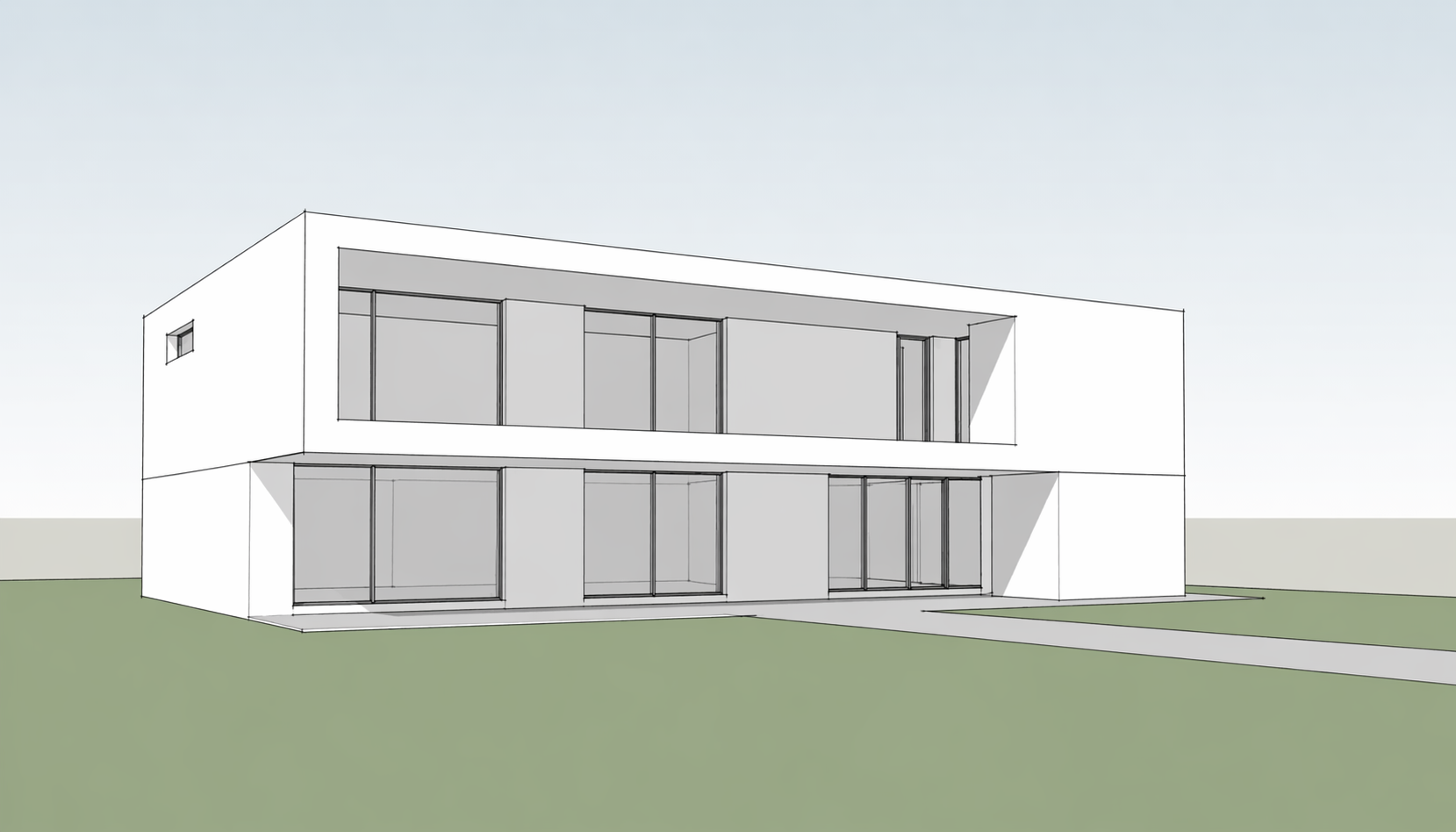 Before — SketchUp-style base model